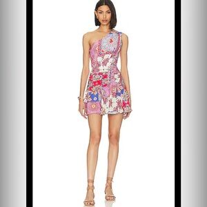Yumi Kim Pink and Blue Floral Mini Dress